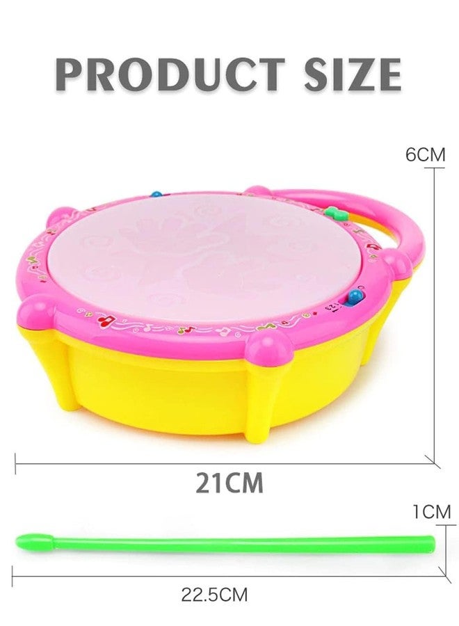Adimac Colorful LED Light-Up Musical Drum Toy for Toddlers - Interactive Electronic Learning Drum Set with Sticks, Sounds & Music - Educational Baby Toy - Image 3